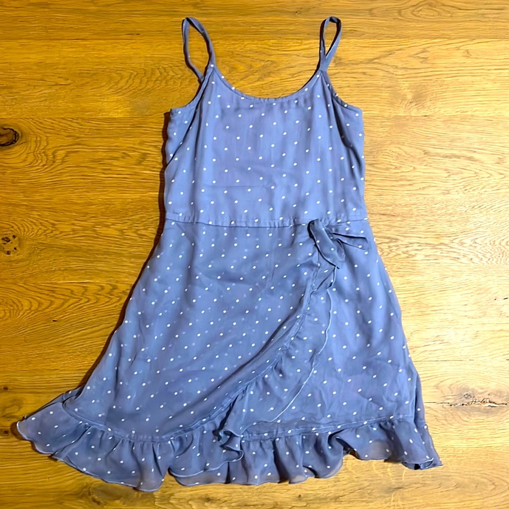 Blue polka dot dress